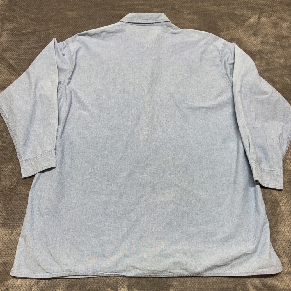 Vintage 1999 Warner Bros Tweety Bird Embroidered Denim Shirt XXL Looney Tunes - Picture 3 of 9